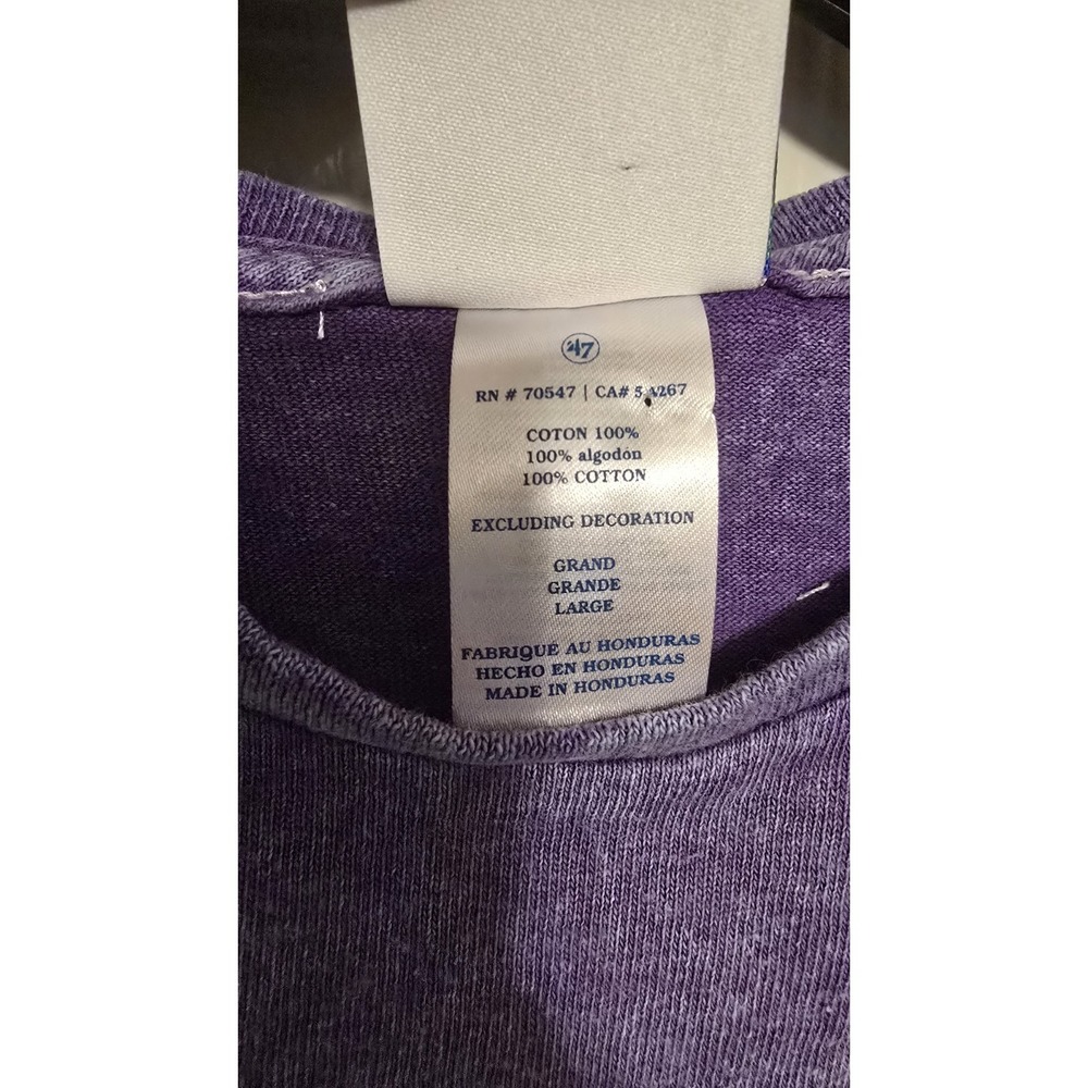 47 Brand Vintage Tubular Los Angeles Lakers T-Shirt Mens LargePurple NWT NBA - Picture 4 of 8